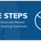 five steps on how to prevent and deter pests from entering your home sign